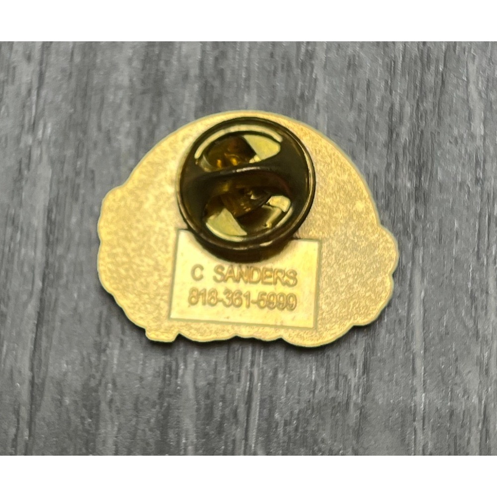 Vintage C Sanders Rainbow Cloud Christian Cross Enamel Pin Gold Tone Religious - Picture 2 of 3